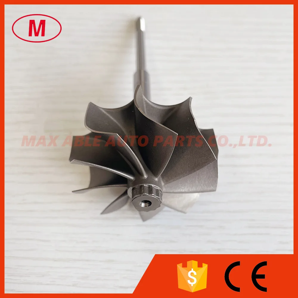 GTB25 51/53mm 9 blades journal bearing turbine wheel&shaft /turbine shaft&wheel
