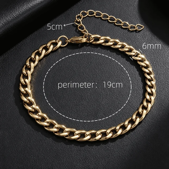Bracelet pour homme en acier inoxydable 316L, largeur 6/8 mm, style gothique Y2K cubain, accessoires rétro steampunk américains, prix de gros