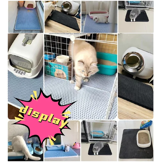 Non-slip Cat Litter Mat With Gift Waterproof Double Layer Pet Litter Box Mat Sand Cat Pad Bed Mat Clean Pad Cat Accessories 2
