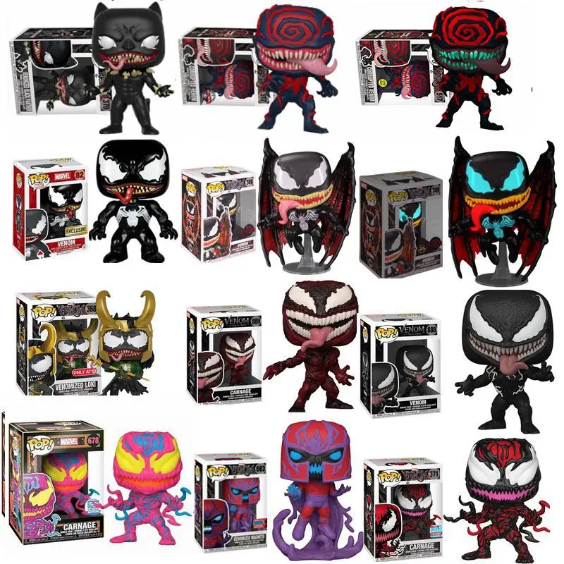 thumbnail image 1 of Figuras de acción POP Venom Carnage 678# 371# Venomized loki 368# CORRUPTED VENOM #517 BLACK PANTHER #370 MAGNETO #683, 1 of 5