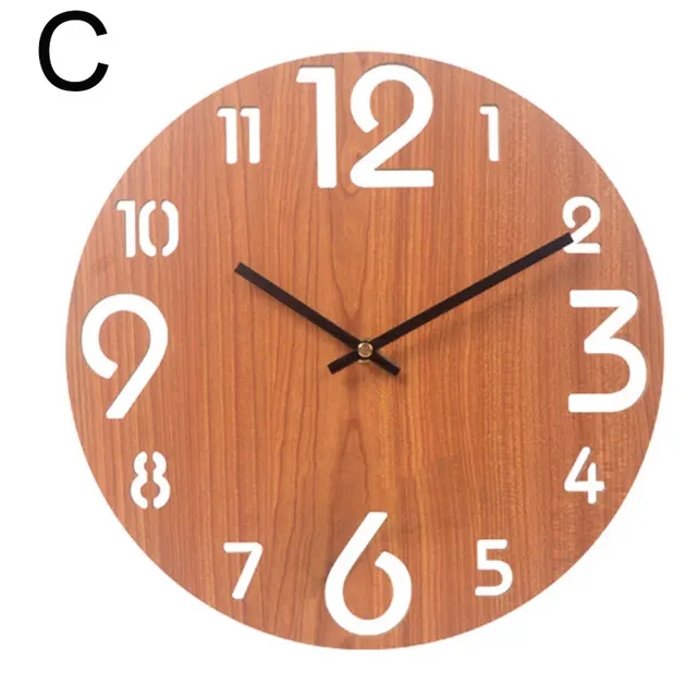 Battery-Operated Silent Wood Wall Clock – Easy-to-Read Home Décor 5