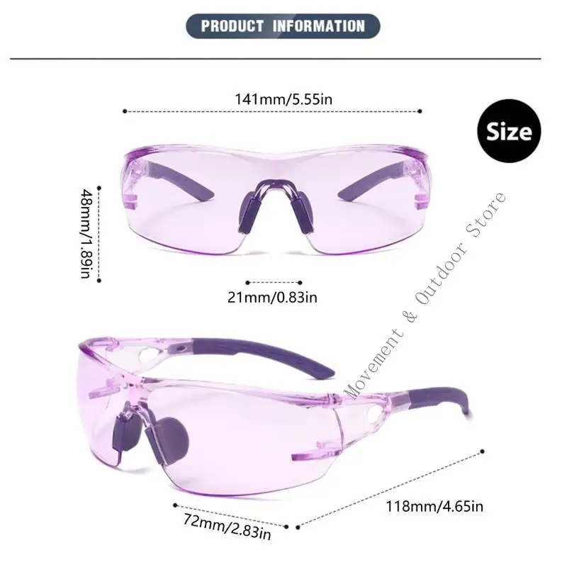 야외 스포츠 및 실험실 용 T4MF Clear PC Windproof Glasses Antiog 스크래치 저항성 프레임 안경