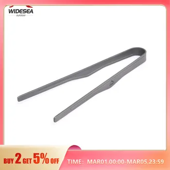 Widesea 캠핑 티타늄 티컵 클립, 야외 초경량 스테이크 뚜껑, 바베큐, 화상 방지 티 핀셋, 식기 토스트 집게
