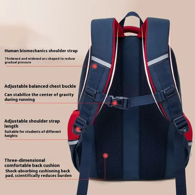 Nuovo zaino per studenti delle scuole elementari di età 1-6, leggero e resistente alle macchie per ragazzi e ragazze 3