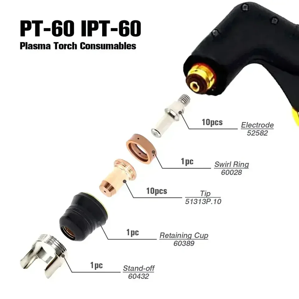 Embout Électrode Pour Torche Plasma Forney 700P - 1,1mm StandOff IPT40/60 PK24 | Neuf