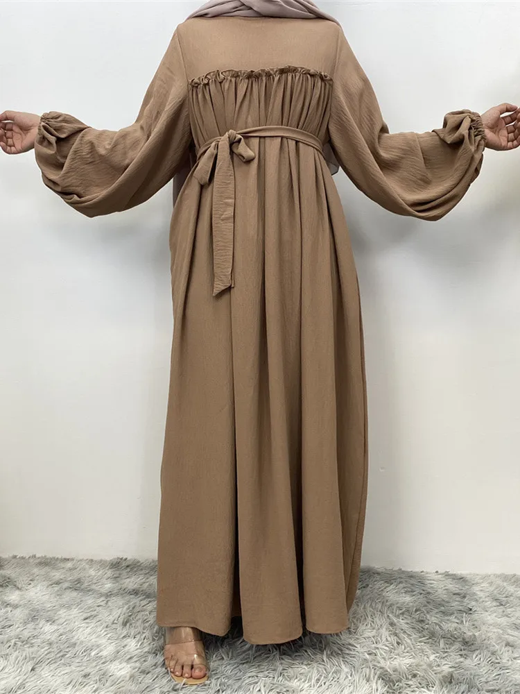 Abaya Muslim Long Dress Women Dubai Clothing Eid Loose Sleeve Islamic Jilbab African Dresses Jalabiya Modesty Kaftan 2023 Robe