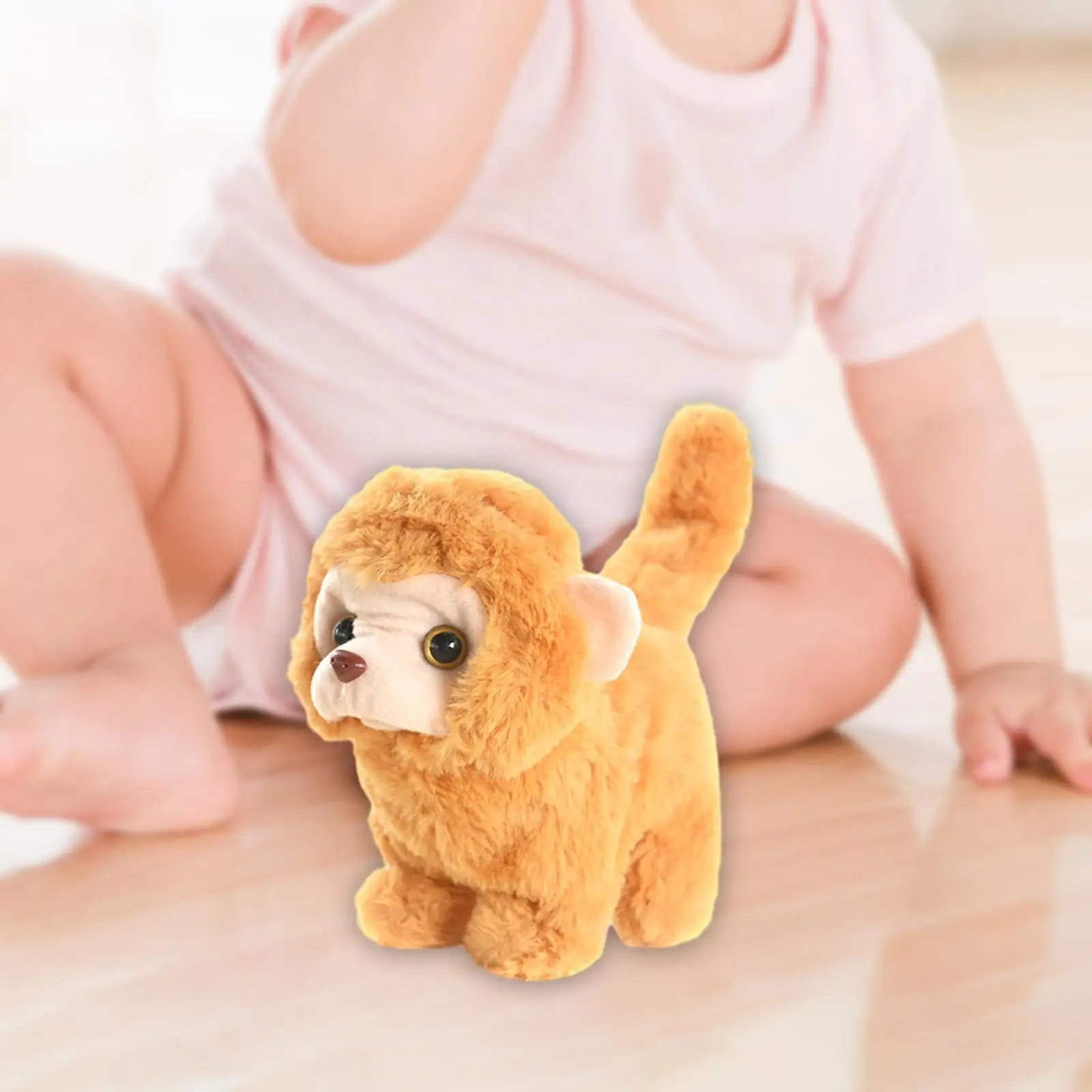 Plush Monkey Baby Toy Walking Monkey Doll Stuffed Animal Cute Educational Interactive Monkey Toy for Girls and Boys Festivals