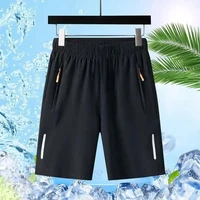 Shorts d'été pour hommes en soie glacée, séchage rapide, respirants, pour la course, la gym, la plage, le fitness, le jogging, vêtements de sport décontractés et frais 2