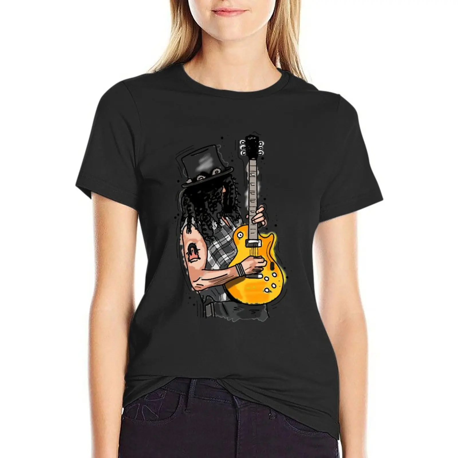 

Slash illustration T-shirt kawaii clothes Blouse cropped t shirts for Women