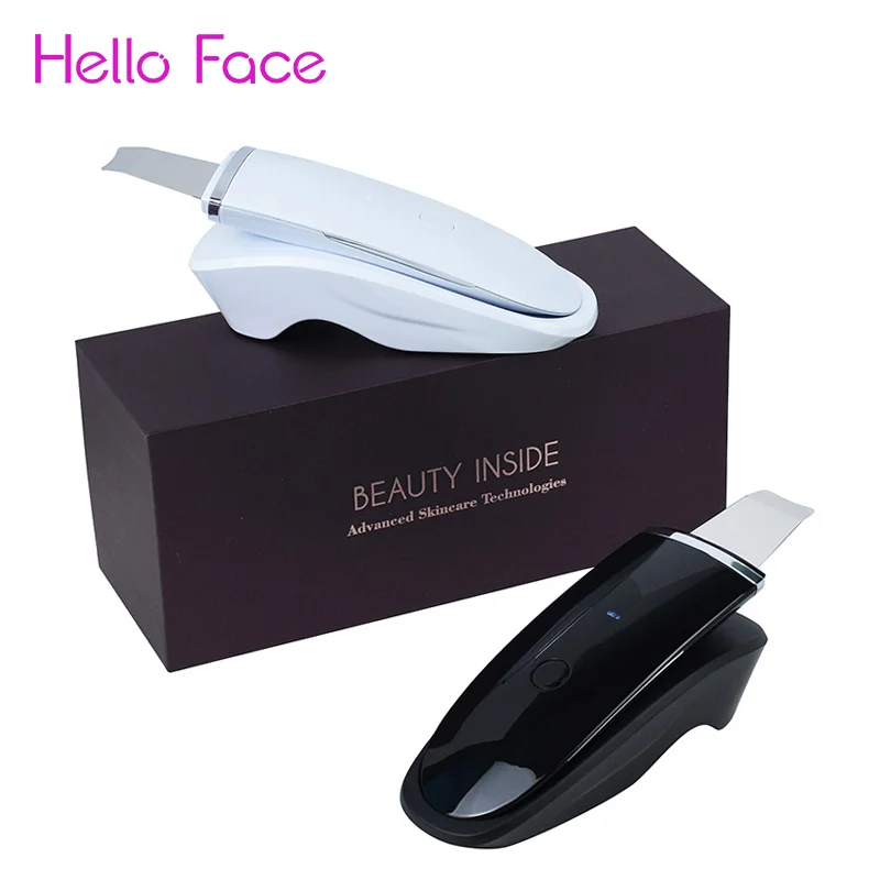 

Hello Face Scrubber Cleaning Aqua Peeling Machine Ultrasonic Facial Shoveler Acne Blackhead Remover Spatula Lifting Base Charge