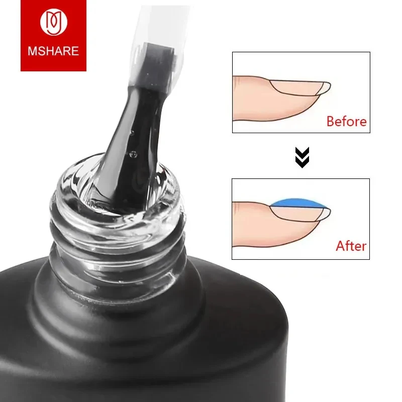 Mshare Base Per L'Allineamento Delle Unghie Gel Di Rinforzo Autolivellante Costruisci Unghie Apex E C-Curve Builder Rafforza Soak Off 10Ml /30Ml