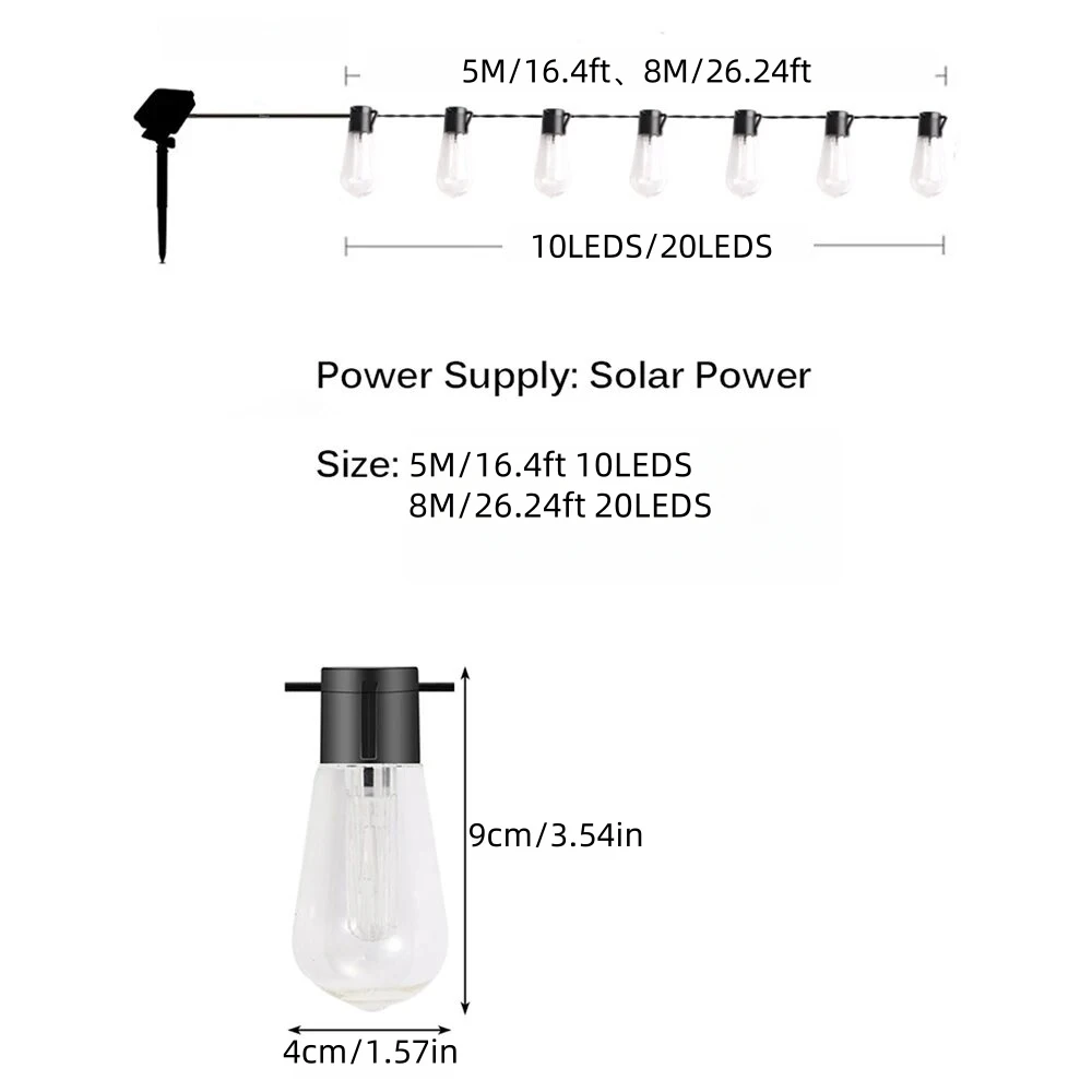 Solar Bulb String Lights 6