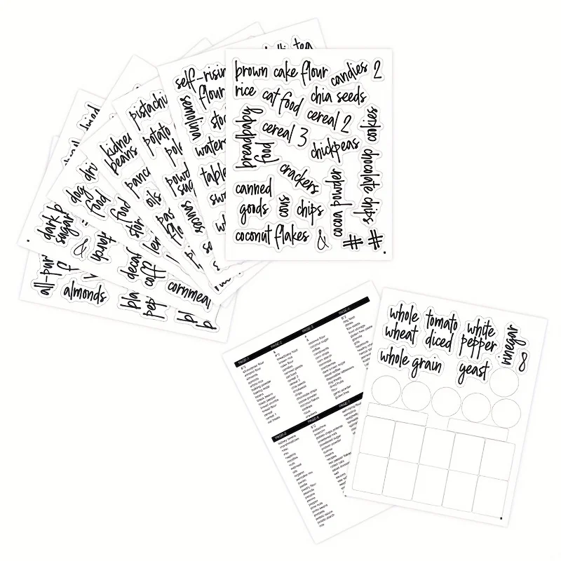 168pcs Kitchen Labels, The Home Edit Labels, Seasoning Labels For Containers, Organization Stickers, Dining Room Food Stickers