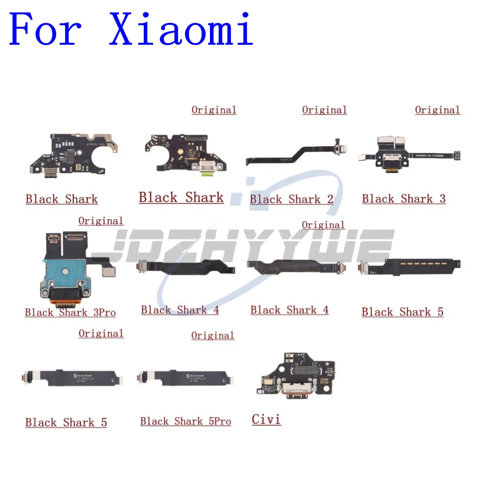 Scheda Caricabatterie Originale Flex Per Xiaomi Black Shark 2 3 4 5 Pro Civi Connettore Porta Usb Dock Cavo Flessibile Di Ricarica
