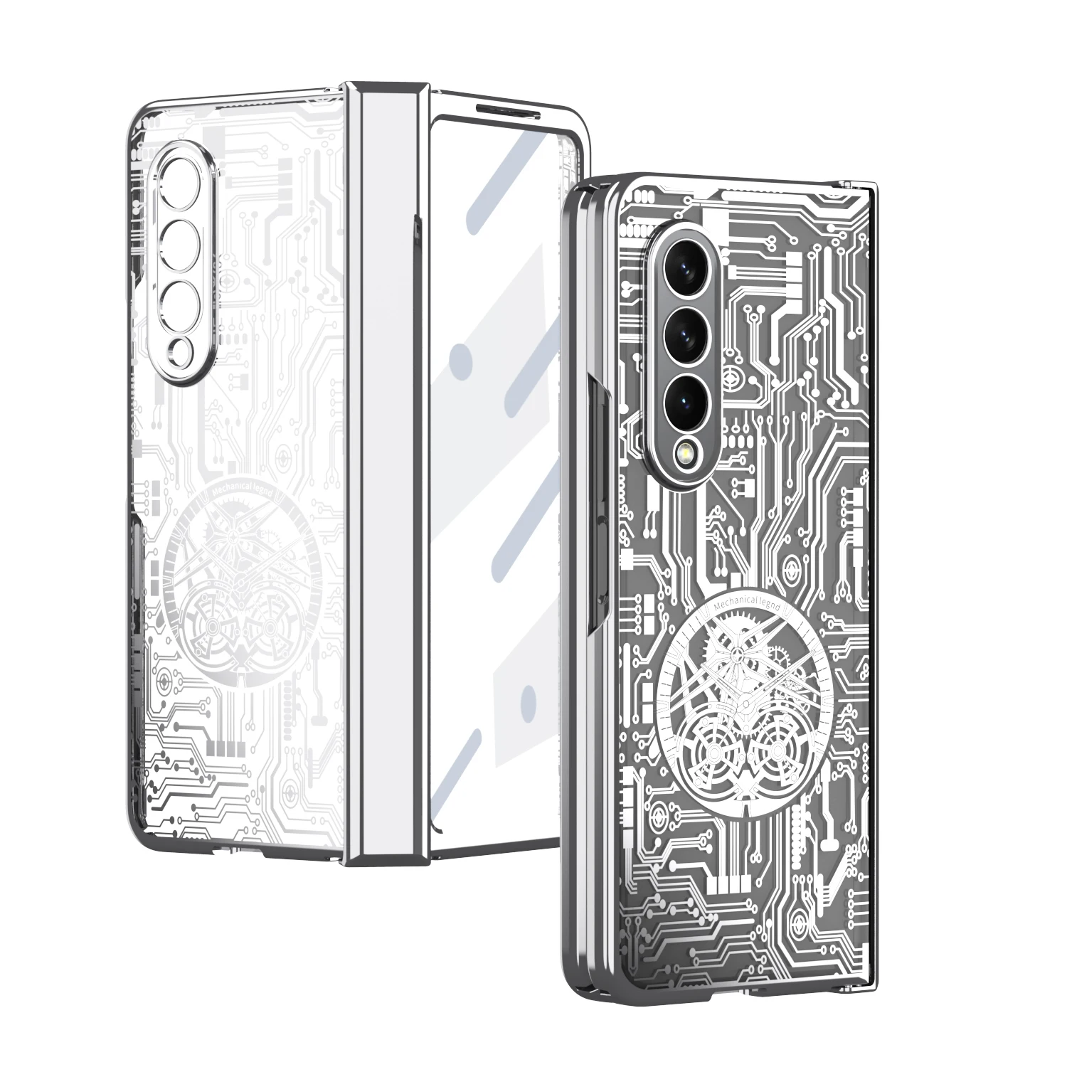 

Dustproof Full Coverage Glass Film Case for Samsung Galaxy Z Fold 4 Fold4 Fold5 Fold3 Fold 5 3 2 fold2 Zfold4 Plating Coque