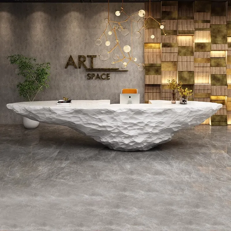 Luxury Front Desk Reception Desks Checkout Counter Cash Register Reception Desks Italian Design Office Furniture Receptie LLRD