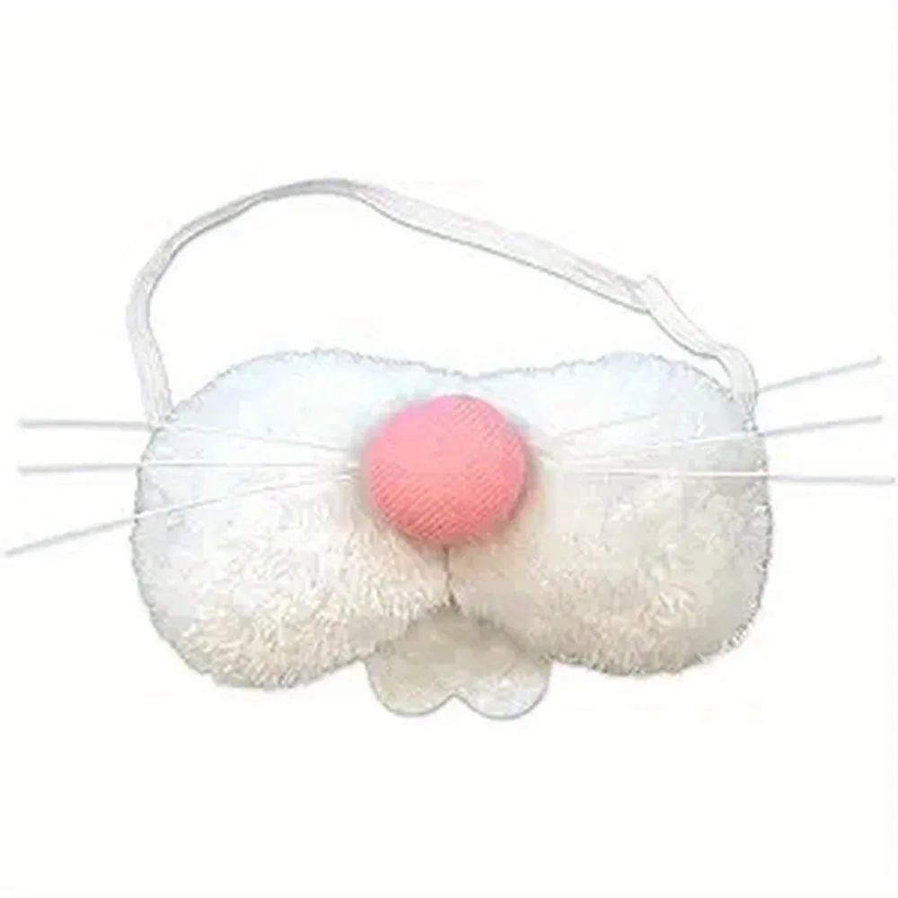 PESENAR Plush Bunny Nose Easter Party Supplies Halloween Costume Accessories White Pink animal costume set
