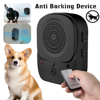 Ultrasonic Dog Barking Stop Device 4 Level Stop Barking Training Device Dog Barking Control Devices for Small Medium Large Dogs 4
