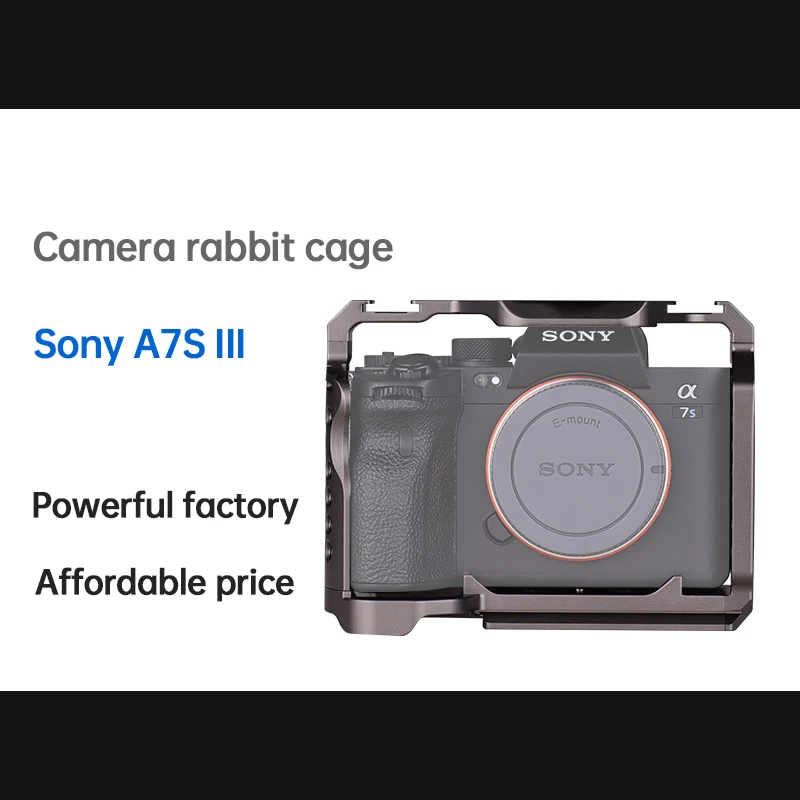 Slr Camera Rabbit Cage Metal Full Enclosure Espansione Del Corpo Piastra Di Ripresa Verticale Accessori Video Live Per Sony A7S3-013