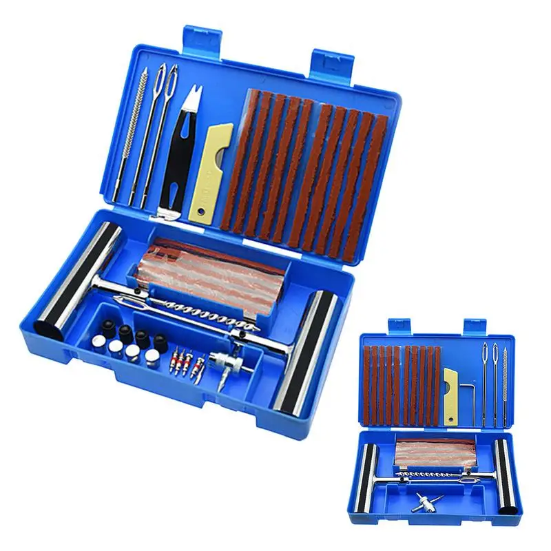 

Tire Repair Plug Kit Tubeless T-Handle Rope Plug Tool Punctures And Plug Flats Effective Sturdy Heavy Duty Repair Tire Kit For