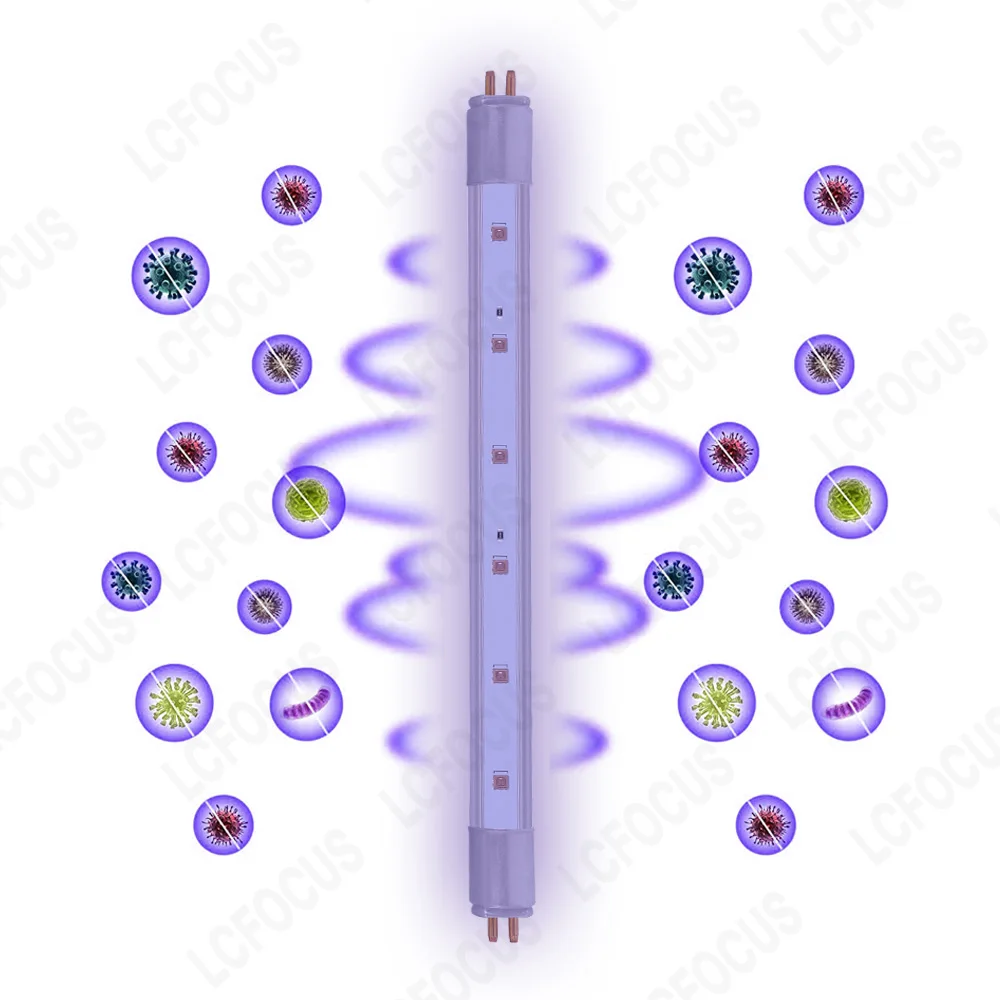T5 Quartz Sterilizer Tube 270nm 280nm UVC LED Ultraviolet Lamps 12V 24V For Water Air Purification Disinfection Sterilization