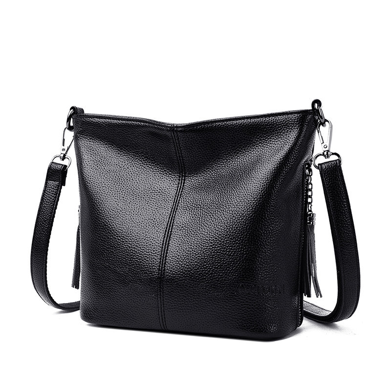 High Quality Soft Leather Purse 2024 Fashion Women's Shoulder Messenger Bags Luxury Ladies Handbag Trend Designer Tassel Bag Sac
