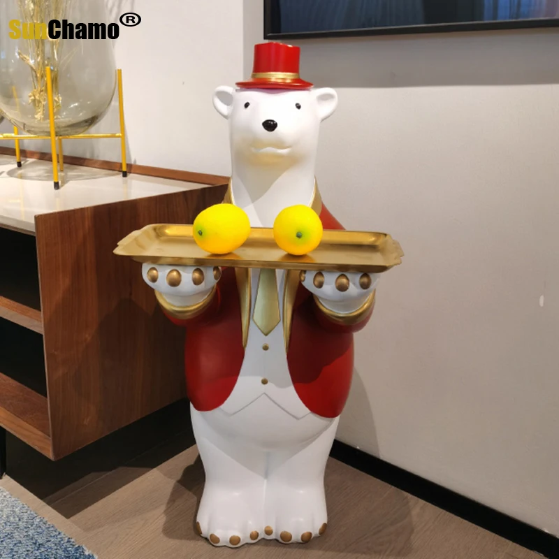 

Домашний декор, рождественские подарки, Современная Скандинавская искусственная внутренняя отделка, полимерная скульптура, поднос для комнаты, статуя большого искусства