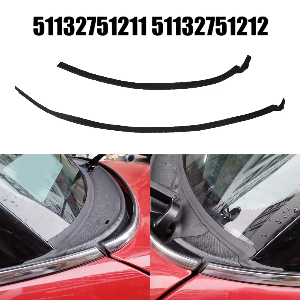 1 Pair Windshield Wiper Cowl Seal For BMW MINI R56/ R57 (2006-2015) RHD #/ Black Rubber Car Accessories
