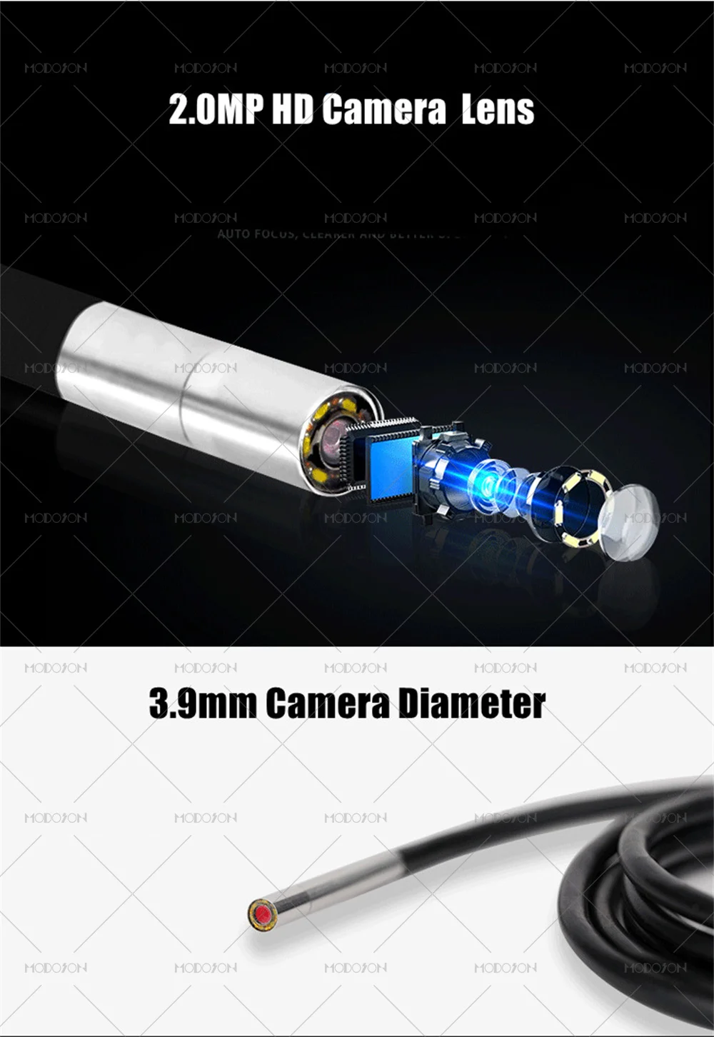 3.9mm 1080P 4.3 inch HD Digital Endoscope Camera 1200mAh Inspection Videoscope Snake Cable Video Borescope Handheld Endoscopy non wifi security cameras