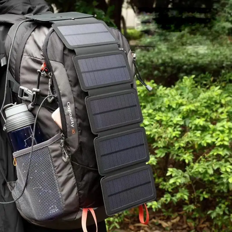 

Sun Power Folding 10W Solar Cells Charger 5V 2.1A USB Output Portable Solar Panels For Smartphones For Travel Camping Hiking