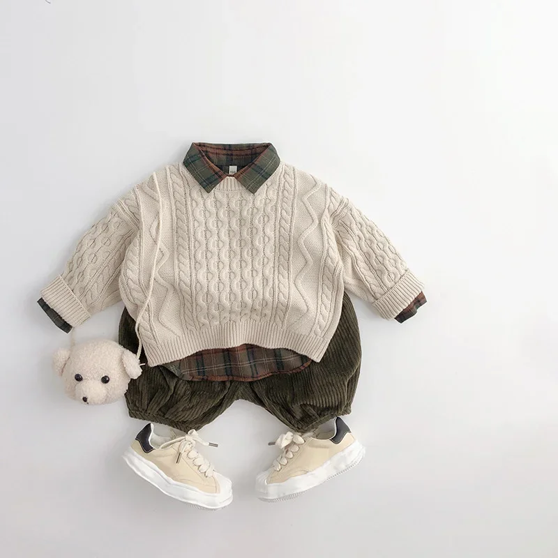 Autumn Cotton Kids Knitwear Sweater