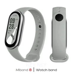 Sport Silicone Waterproof Watchbands - Replacement Strap Accessories - Xiaomi Mi Band 8 (13 Grey)