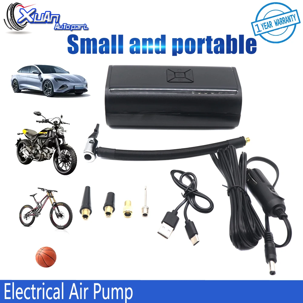 XUAN 150PSI Portable Air Compressor For Car Tires Fast Air Pump Tire Inflator Accurate Pressure Pump Motorcycle Bicycle Ball