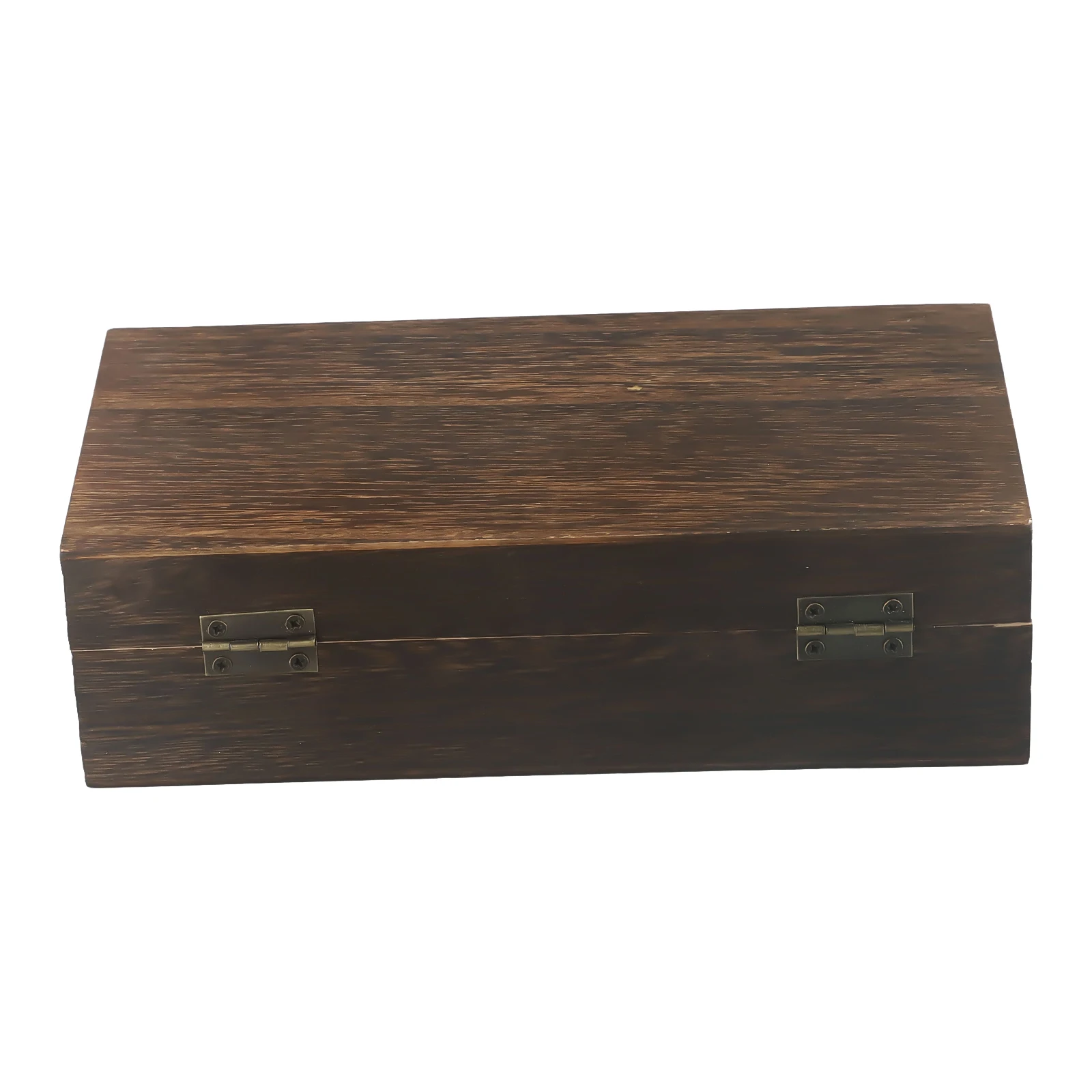 1pc Wooden Storage Box With Metal Retro Buckle Rectangular 20x10x6cm For Tea Coffee Beans Retro Buckle Clamshell Jewel Box