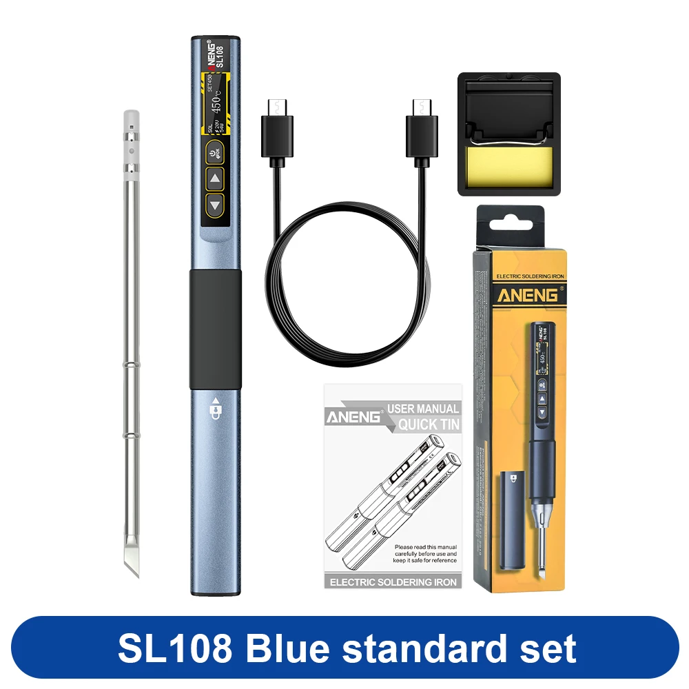 SL108 T12 Soldering Iron Portable 96w 100-450°C Adjustable Temperature Digital S