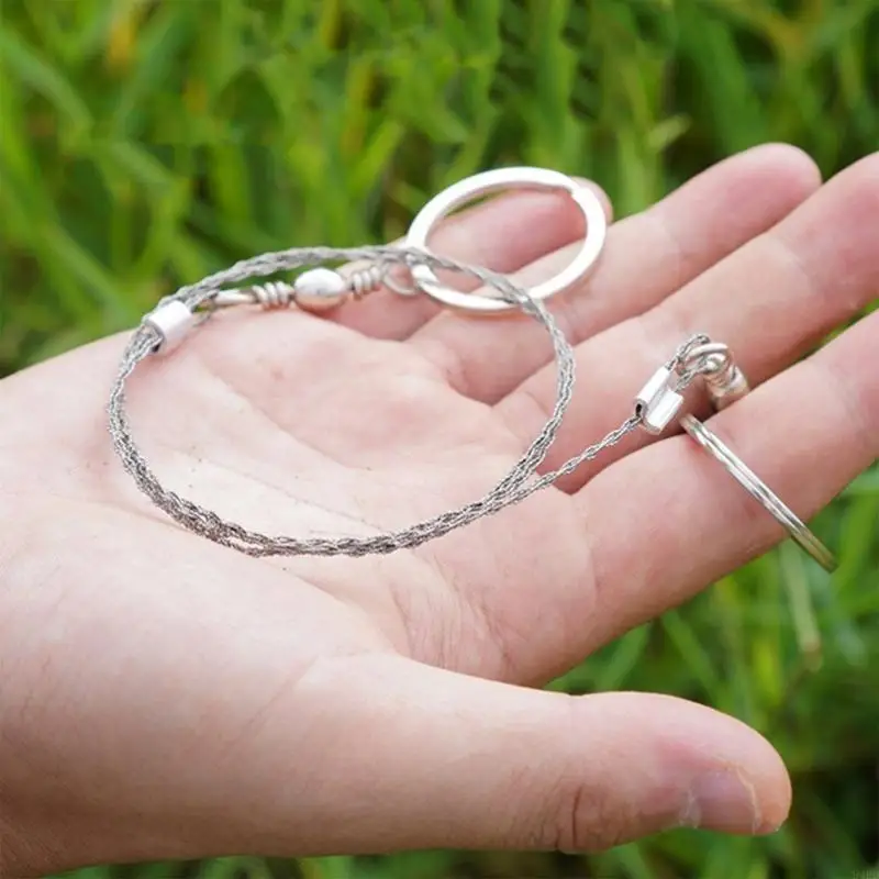 94PD Outdoor Hand-Drawn Rope 304 Stainless Steel Wire Camping Life-Saving Woodworking Super Fine Hand Wire 0.72M