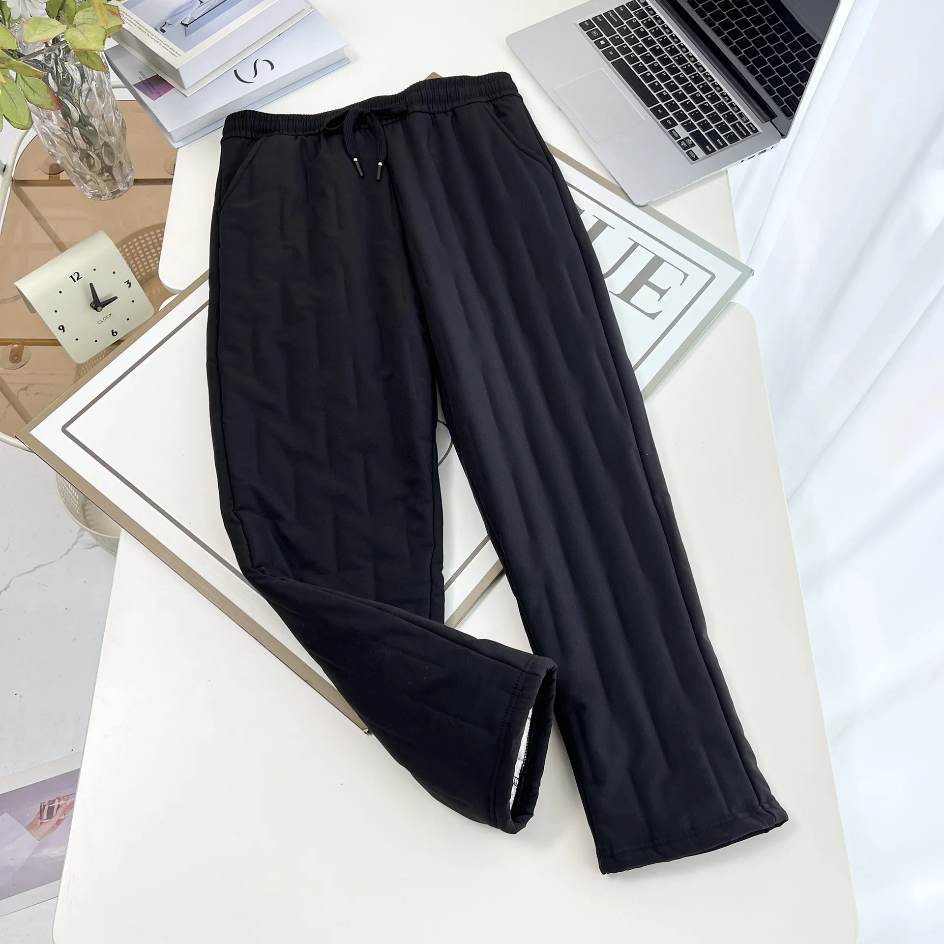 XXXXL Fashion Plus Size Women's Harem Pants Winter 2025 New Warm Down Cotton Padded Casual Quilted Trousers 370