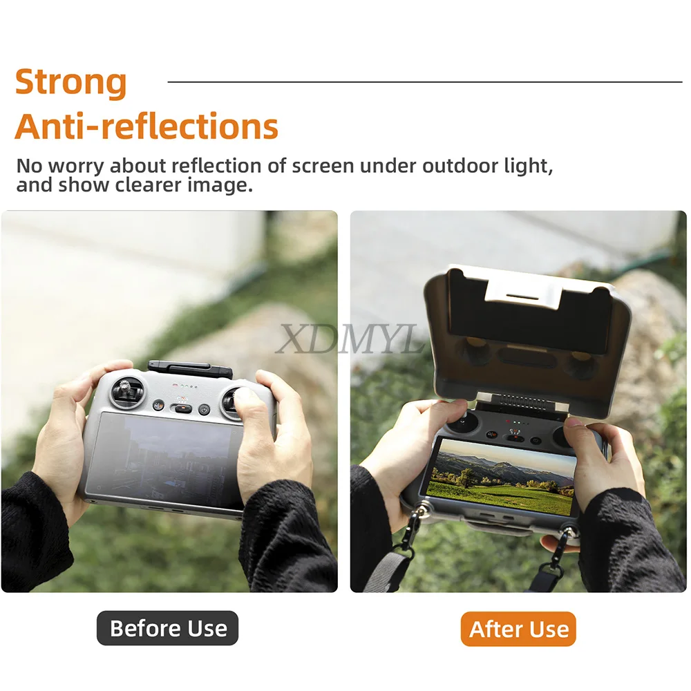 Housse de protection solaire Sunnylife pour télécommande DJI RC 2/RC vue de dos avec les ouvertures pour les boutons