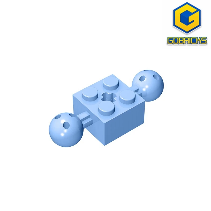 

Gobricks GDS-977 Technical, Brick Modified 2 x 2 with 2 Ball Joints and Axle Hole compatible with lego 17114 DIY