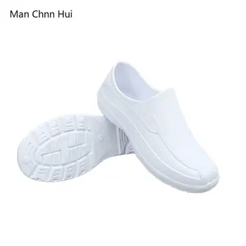 남성용 캐터링 주방 작업 신발, 방수 내마모성 장화, 호텔 레스토랑 EVA 미끄럼 방지, 내유성 셰프 신발