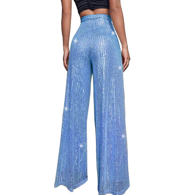 VIVICOLOR Vrouwen Y2K Sparkly Rechte Pijpen Broek Hoge Taille Pailletten Bottoms Slanke Glitter Party Clubwear, 50 Stuks, L VIVICOLOR Vrouwen Y2K Sparkly Rechte Pijpen Broek Hoge Taille Pailletten Bottoms Slanke Glitter Party Clubwear, 50 Stuks, L