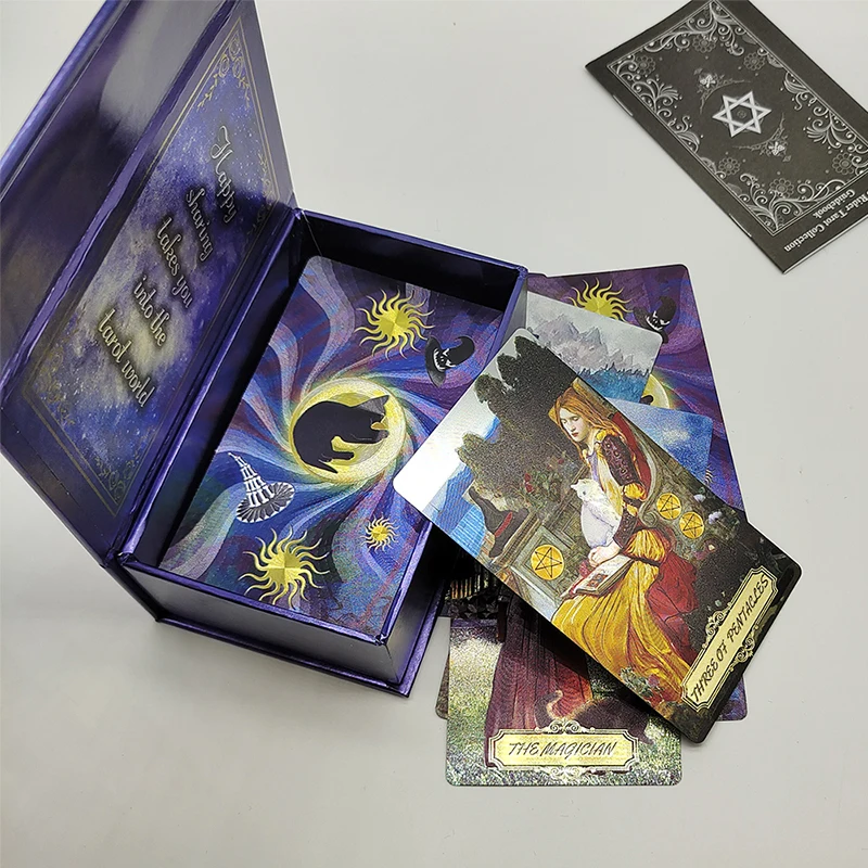 未開封　未使用品　激レア　付属品付き　the telluric tarot New Pattern Gold Foil Tarot Cards Witch Divine Predictive