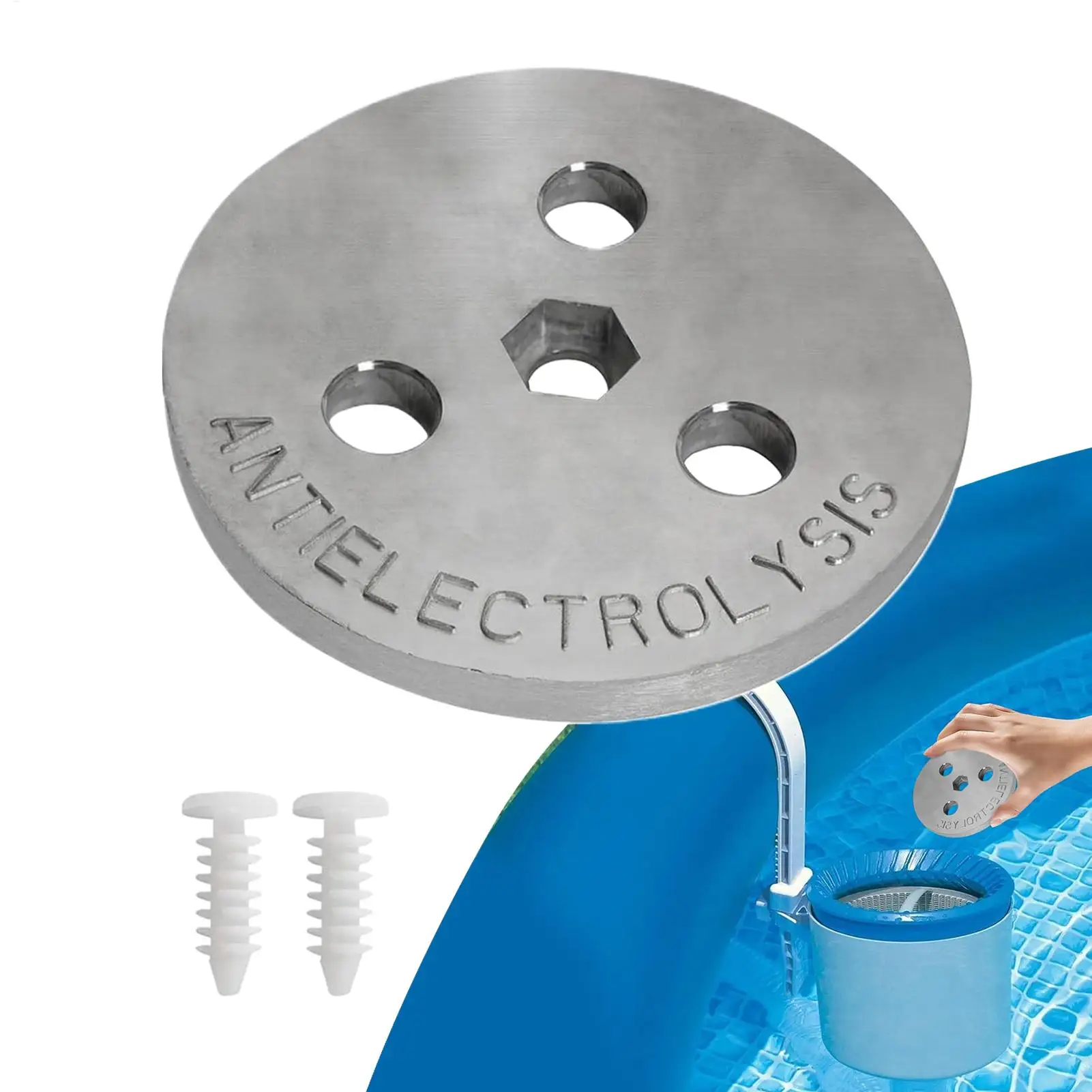 new Pool Skimmer Zinc Anode Weight Plate Anti-Electrolysis Weight Pool Skimmer Basket Weight Against Corrosion And Electrolysis
