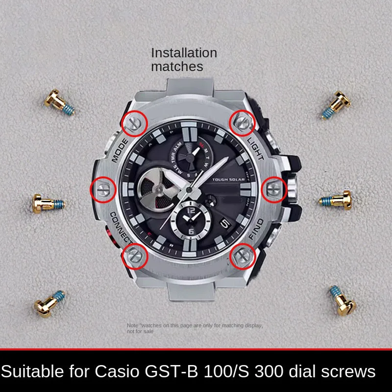 

Винт для часовых аксессуаров для Casio GST-B100/S300/S100/120/410, винт для циферблата часов, передний декоративный винт, Аксессуары для браслета