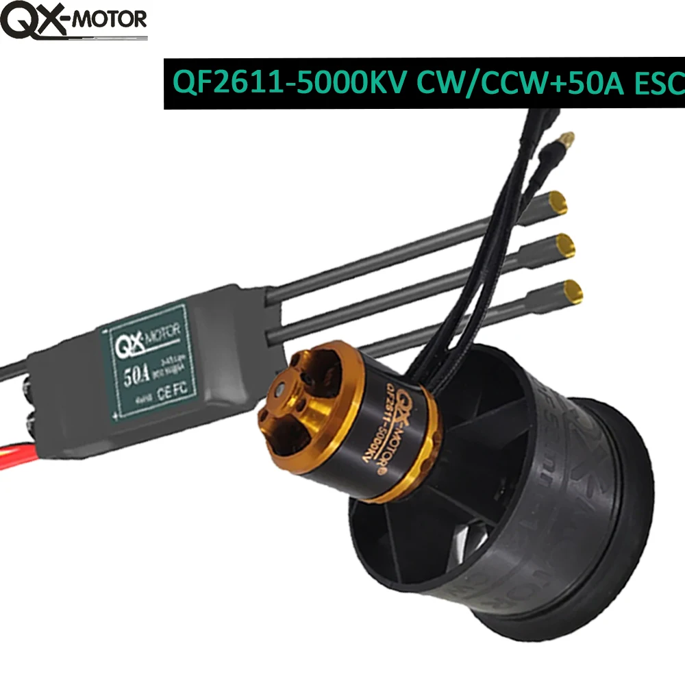 50mm Duct Fan 12 Propeller Brushless Motor für RC Modell EDF Flugzeuge