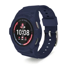 Enhanced TPU Frame Shell Cover Protector with Adjustable Wristband for Watch 7654 44mm (Blue)