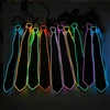 light up Men's hat and tie Led luminous Funny hat glowing Top Hat for Fluorescent club dance show props performances costumes 4
