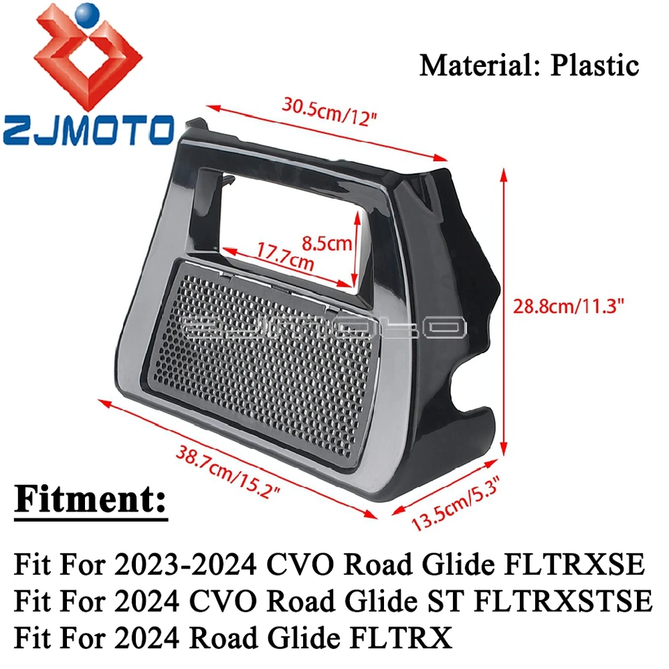 Motorcycle Front Chin Spoilers Radiator Cover Lower Fairing Cap For Harley Touring Road Street Glide CVO FLHXSE FLTRXSE 2023-24 - 201355758