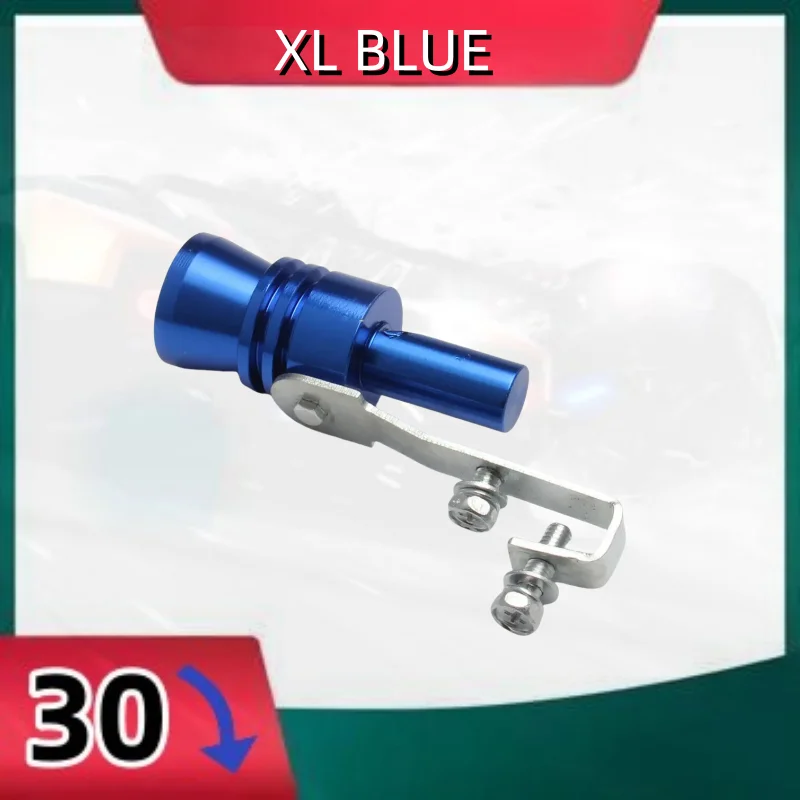 

XL BLUE Blow Off Valve Noise Whistle Simulator Turbo Sound Muffler Tip Car