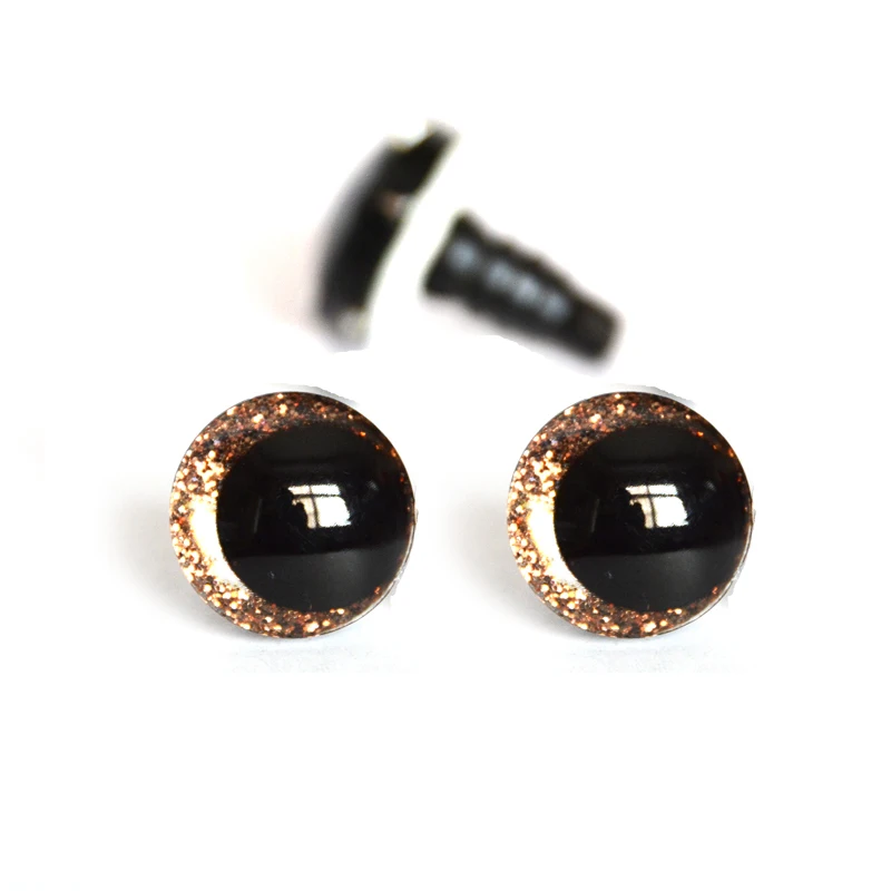 Set of 20 Colorful Round Cartoon Glitter Toy Safety Eyes with Washers